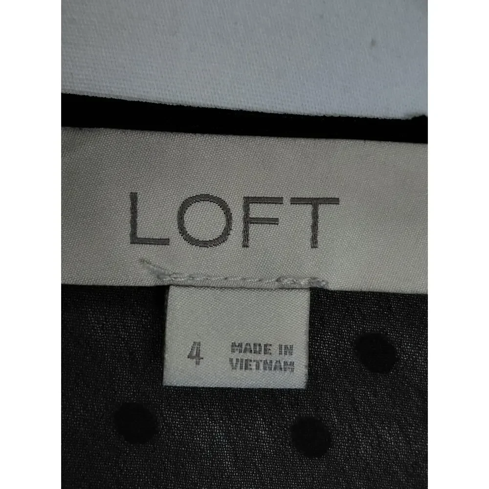Loft Black Shift Short Lightweight Dress Women Size 4